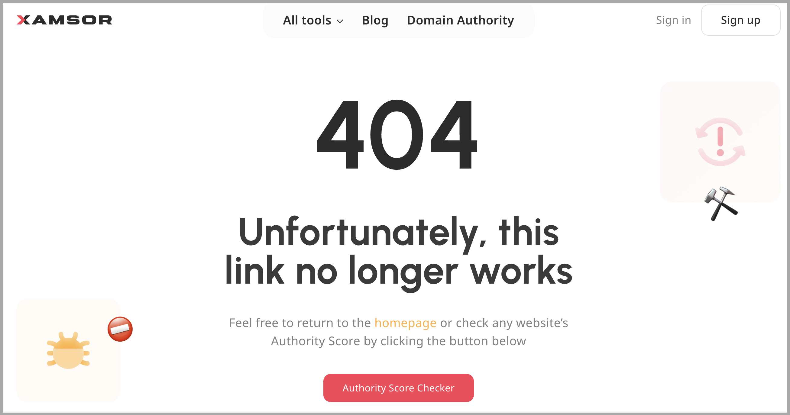 404 error page