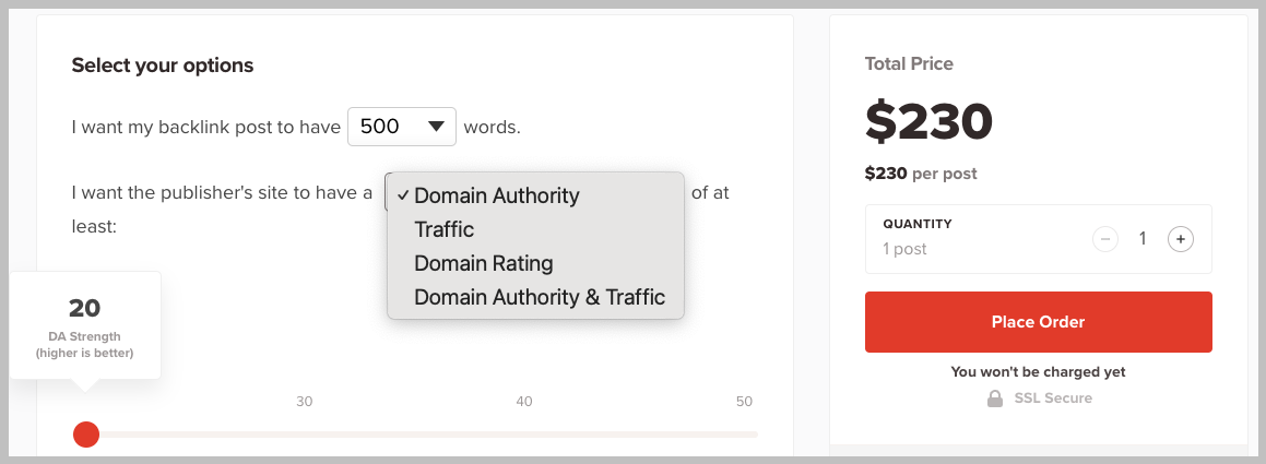HOTH pricing for link building