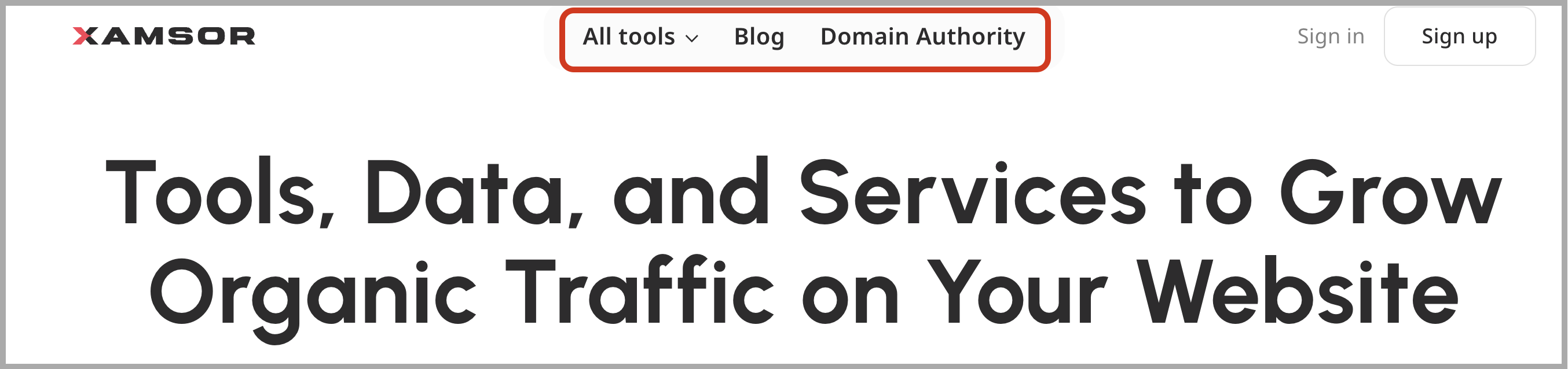Navigational menu links